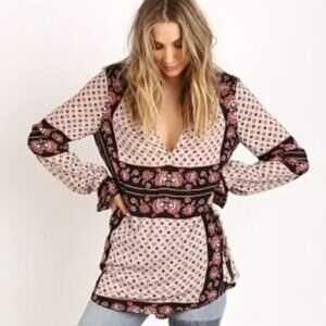 Free People Changing Times tunic Top long sleeve size S/P